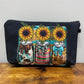Mason Jar Sunflower - Water-Resistant Multi-Use Pouch