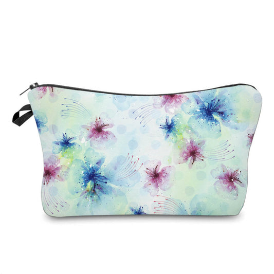 Mint Pink Purple Watercolor - Water-Resistant Multi-Use Pouch