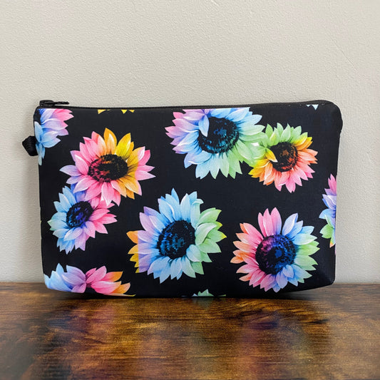 Rainbow Sunflower - Water-Resistant Multi-Use Pouch