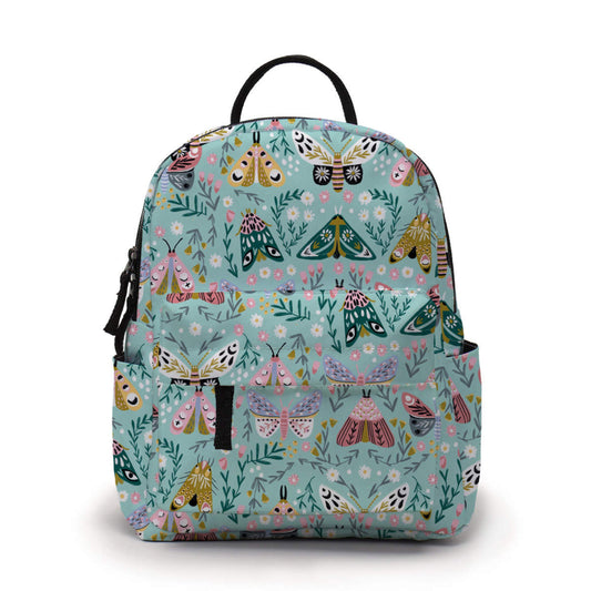 Butterfly Moth on Mint - Water-Resistant Mini Backpack