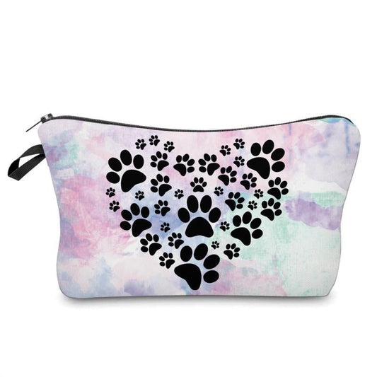 Paw Print Heart - Water-Resistant Multi-Use Pouch