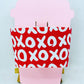 XOXO Print - Hot Cup Coozie Sleeve - Faux Leather Drink Sleeve