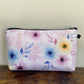 Pink Purple Yellow Watercolor Floral - Water-Resistant Multi-Use Pouch