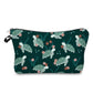 Turtle, Green Floral - Water-Resistant Multi-Use Pouch