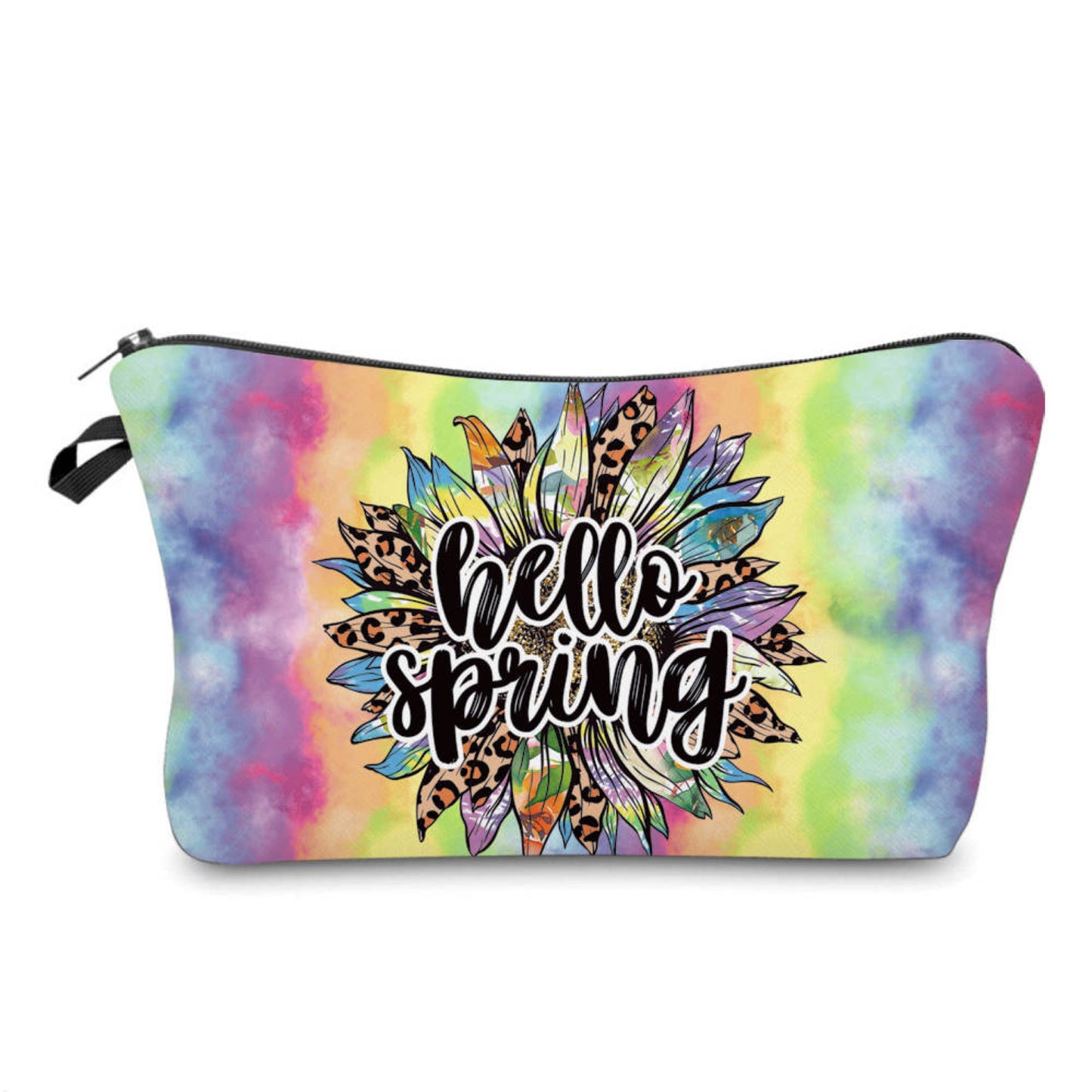 Hello Spring Rainbow Tie Dye  - Water-Resistant Multi-Use Pouch