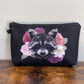 Raccoon Floral - Water-Resistant Multi-Use Pouch