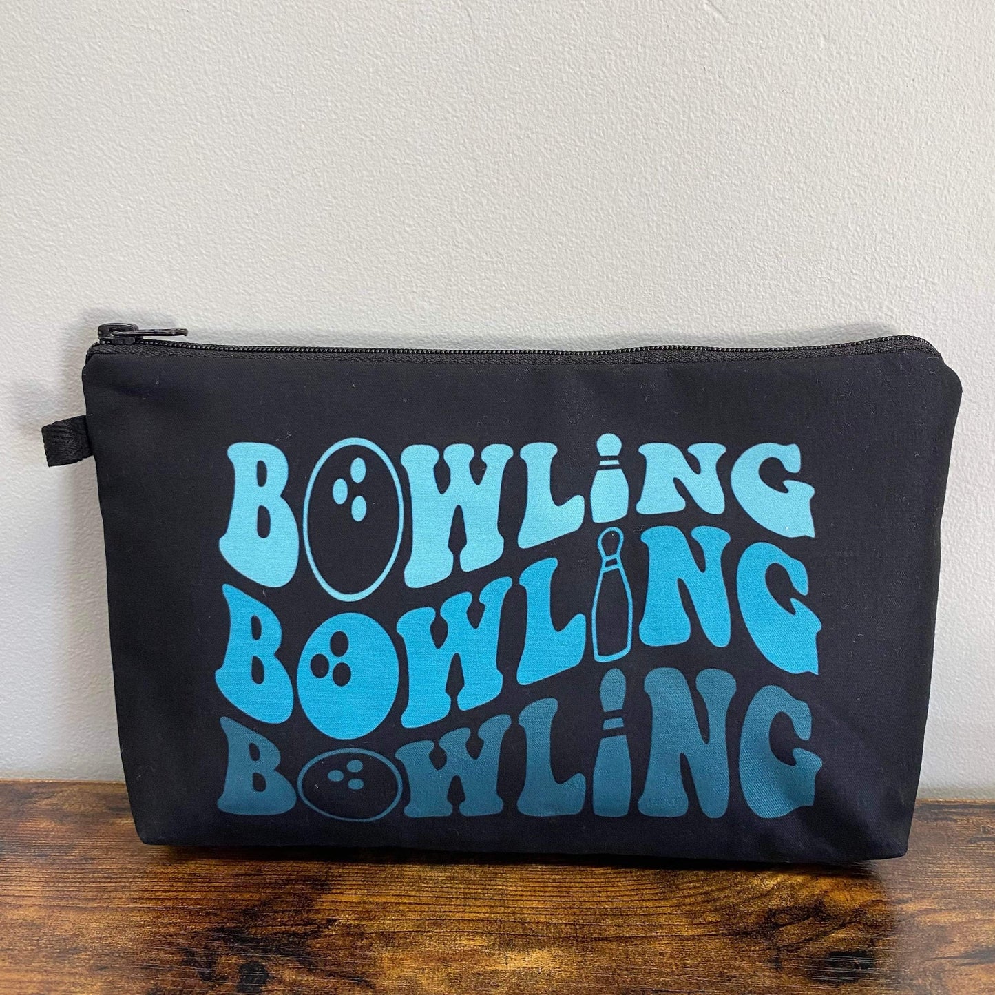 Bowling, Blue Teal - Water-Resistant Multi-Use Pouch