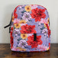Floral Purple Red Yellow - Water-Resistant Mini Backpack