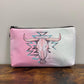 Cow Skull Mint Aztec - Water-Resistant Multi-Use Pouch