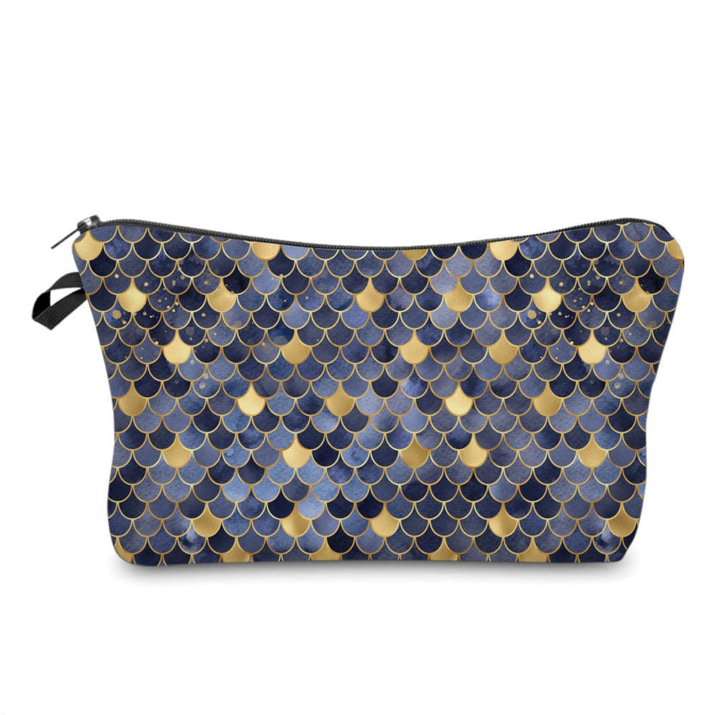Midnight Blue Mermaid Scales - Water-Resistant Multi-Use Pouch