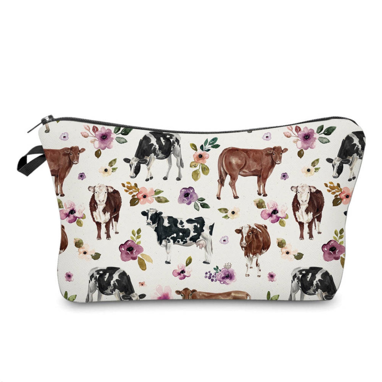 Cow Floral - Water-Resistant Multi-Use Pouch