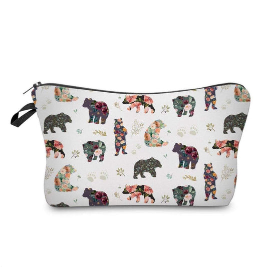 Floral Bears - Water-Resistant Multi-Use Pouch