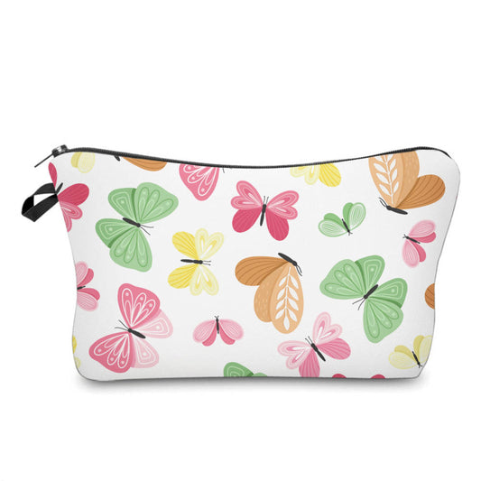 Orange Green Yellow Butterfly - Water-Resistant Multi-Use Pouch