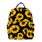 Larger Sunflower - Water-Resistant Mini Backpack