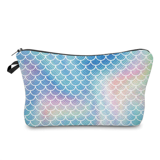 Blue Rainbow Mermaid Scales - Water-Resistant Multi-Use Pouch