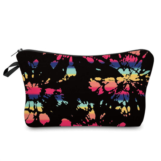 Rainbow Stripe Burst Tie Dye - Water-Resistant Multi-Use Pouch