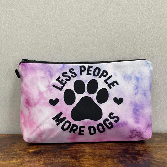 Less People More Dogs - Water-Resistant Multi-Use Pouch