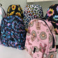 Sunflower Cow Wood - Water-Resistant Multi-Use Pouch & Mini Backpack SET