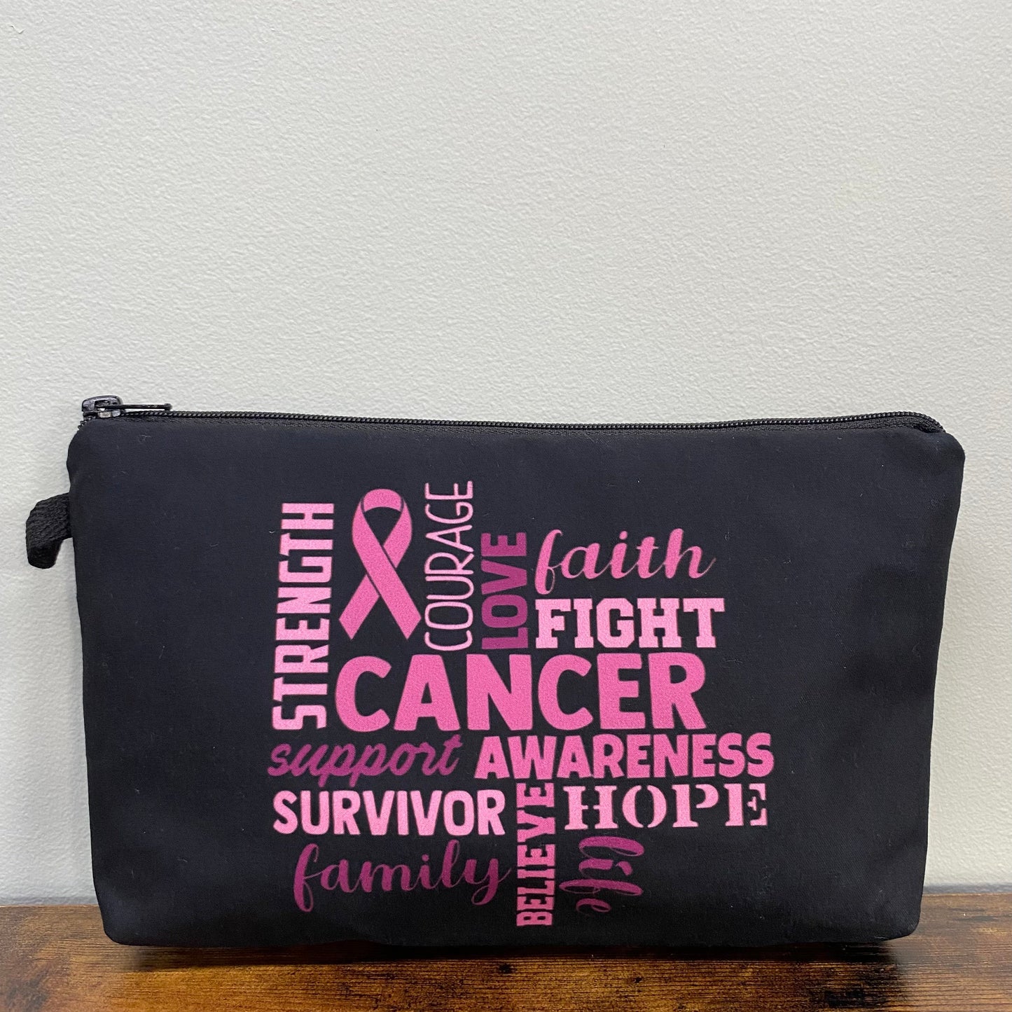Breast Cancer Words - Water-Resistant Multi-Use Pouch