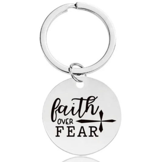 Faith Over Fear Affirmation Keychain