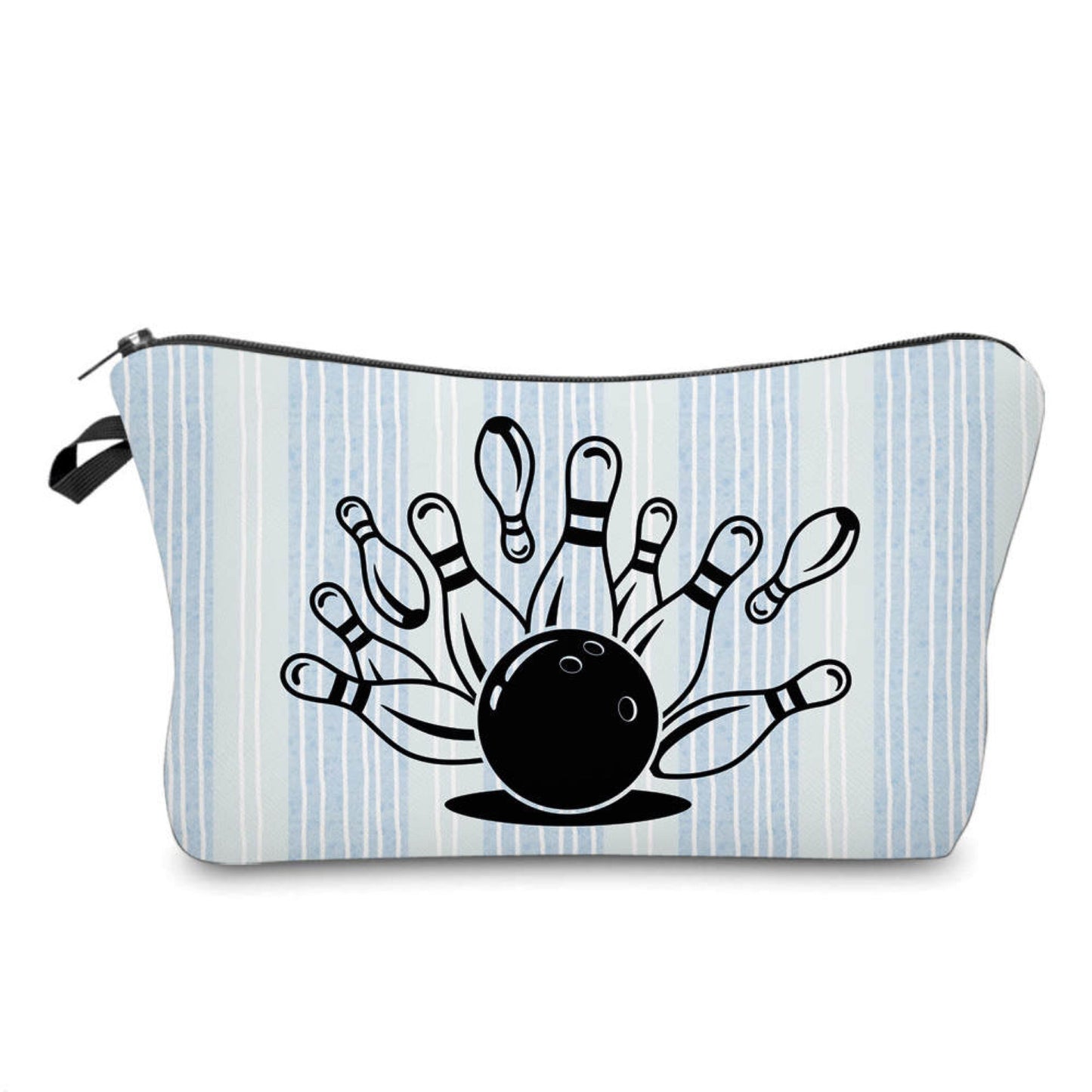 Bowling Blue Stripes - Water-Resistant Multi-Use Pouch