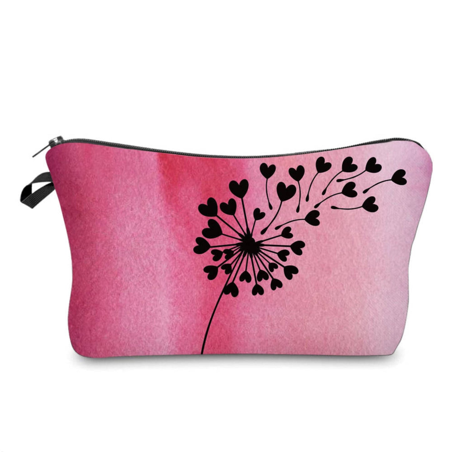 Pink Heart Dandelion - Water-Resistant Multi-Use Pouch