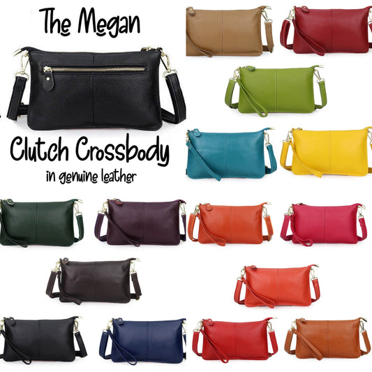 The Megan Clutch Crossbody - GENUINE LEATHER