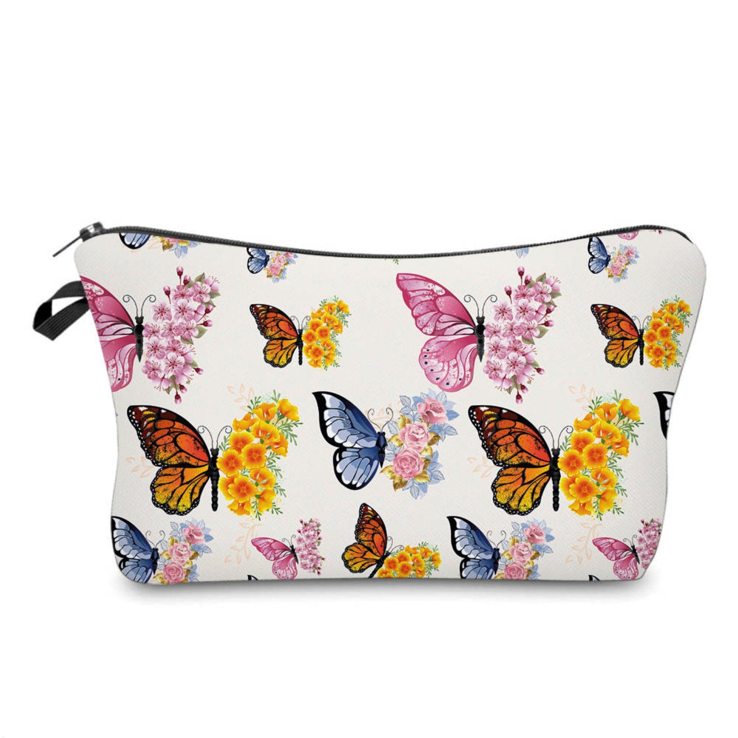 Butterfly, Half Floral - Water-Resistant Multi-Use Pouch