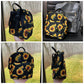 Navy Gold Dots - Water-Resistant Mini Backpack