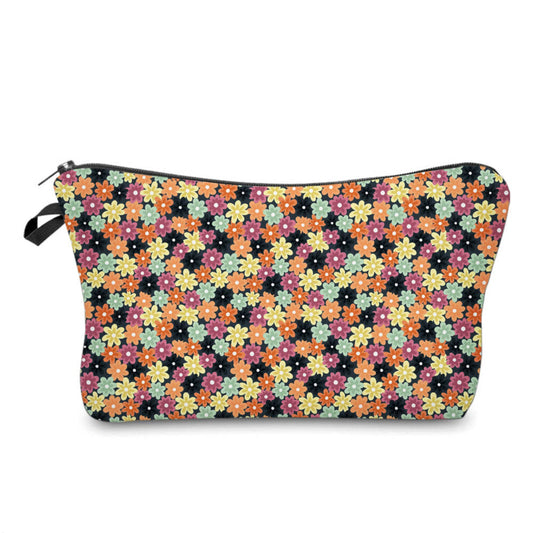 Tiny Floral Yellow Orange Pink - Water-Resistant Multi-Use Pouch