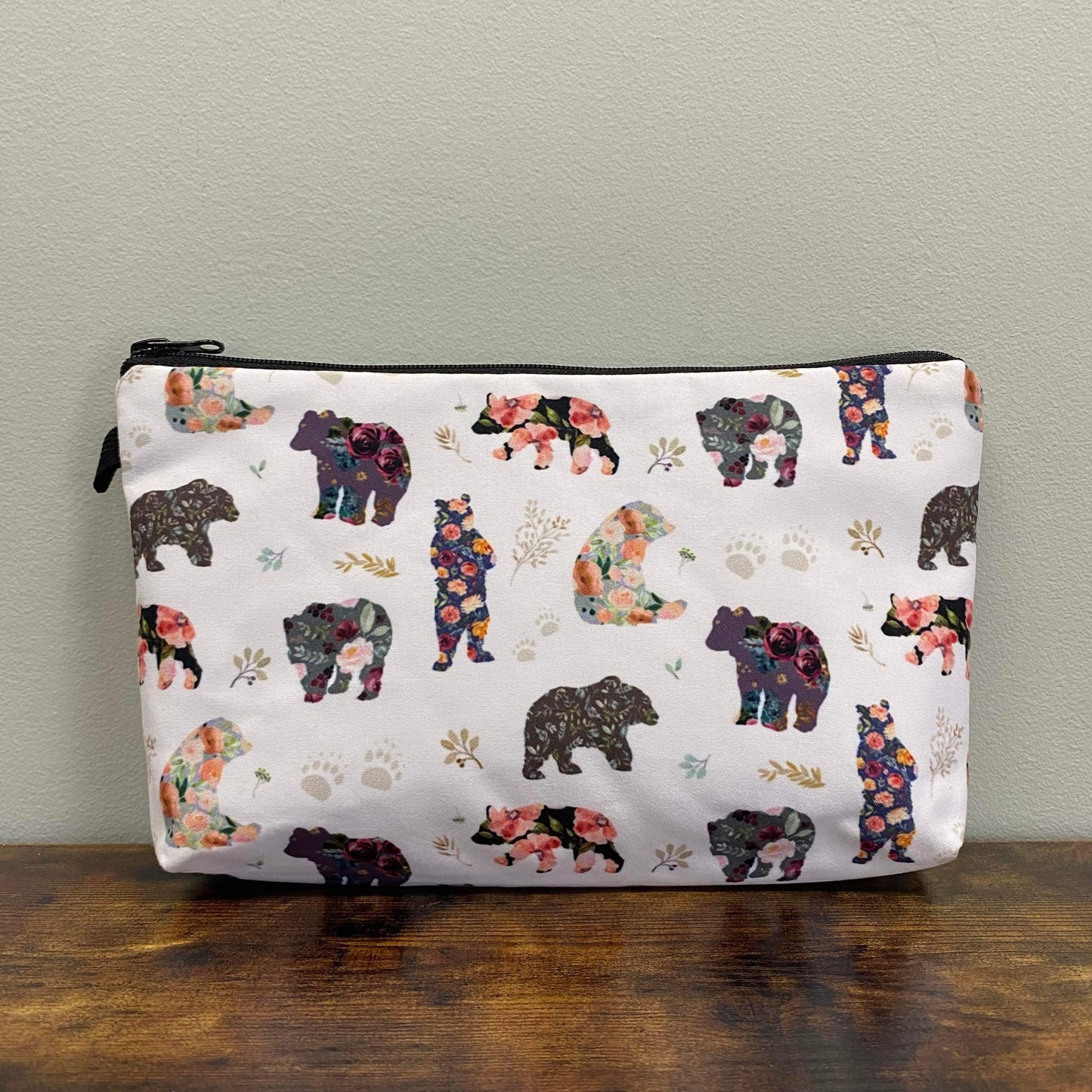 Floral Bears - Water-Resistant Multi-Use Pouch