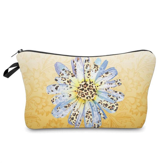 Yellow Animal Print Sunflower - Water-Resistant Multi-Use Pouch