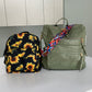 Sunflower Cow Wood - Water-Resistant Multi-Use Pouch & Mini Backpack SET