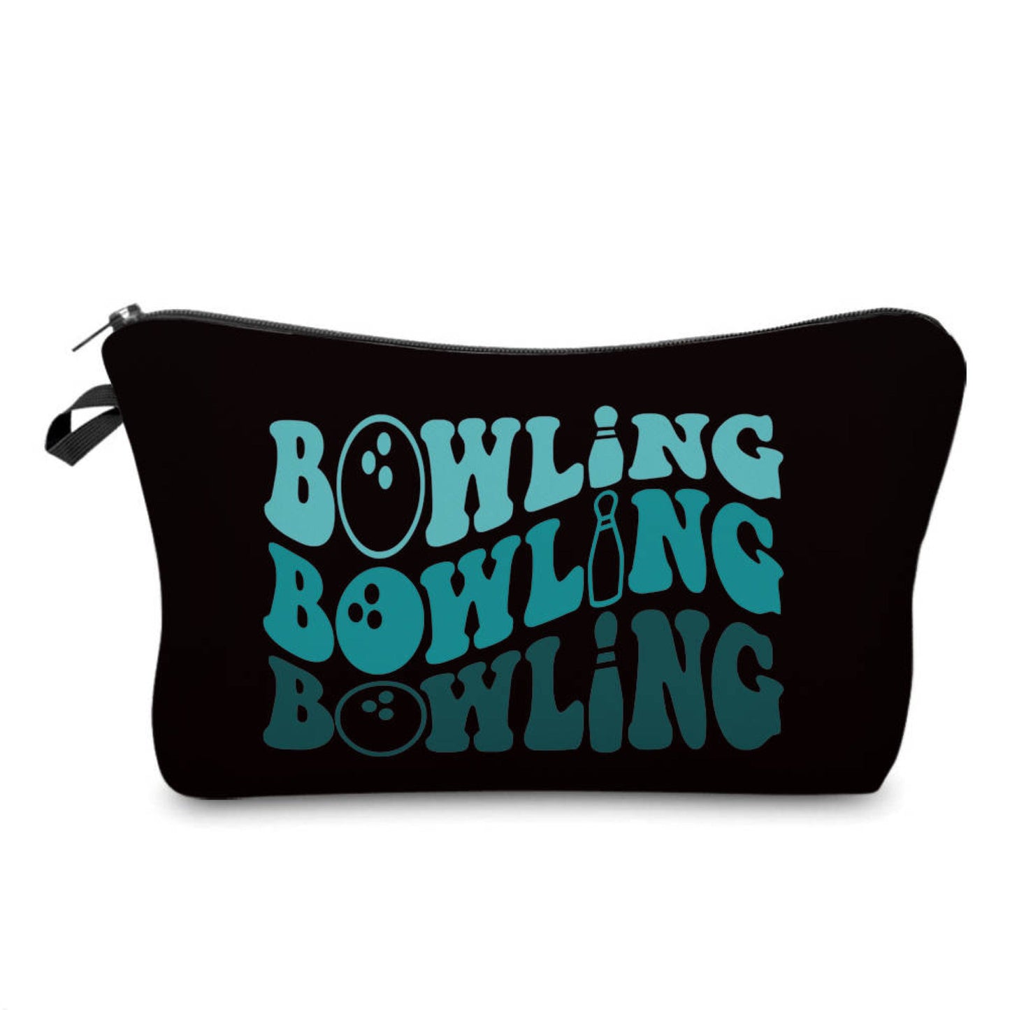Bowling, Blue Teal - Water-Resistant Multi-Use Pouch