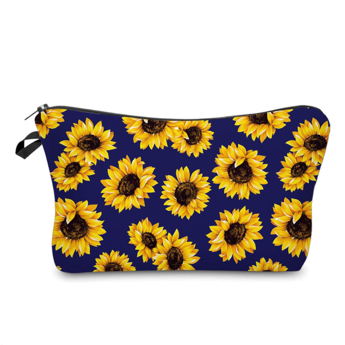 Navy Larger Sunflower - Water-Resistant Multi-Use Pouch
