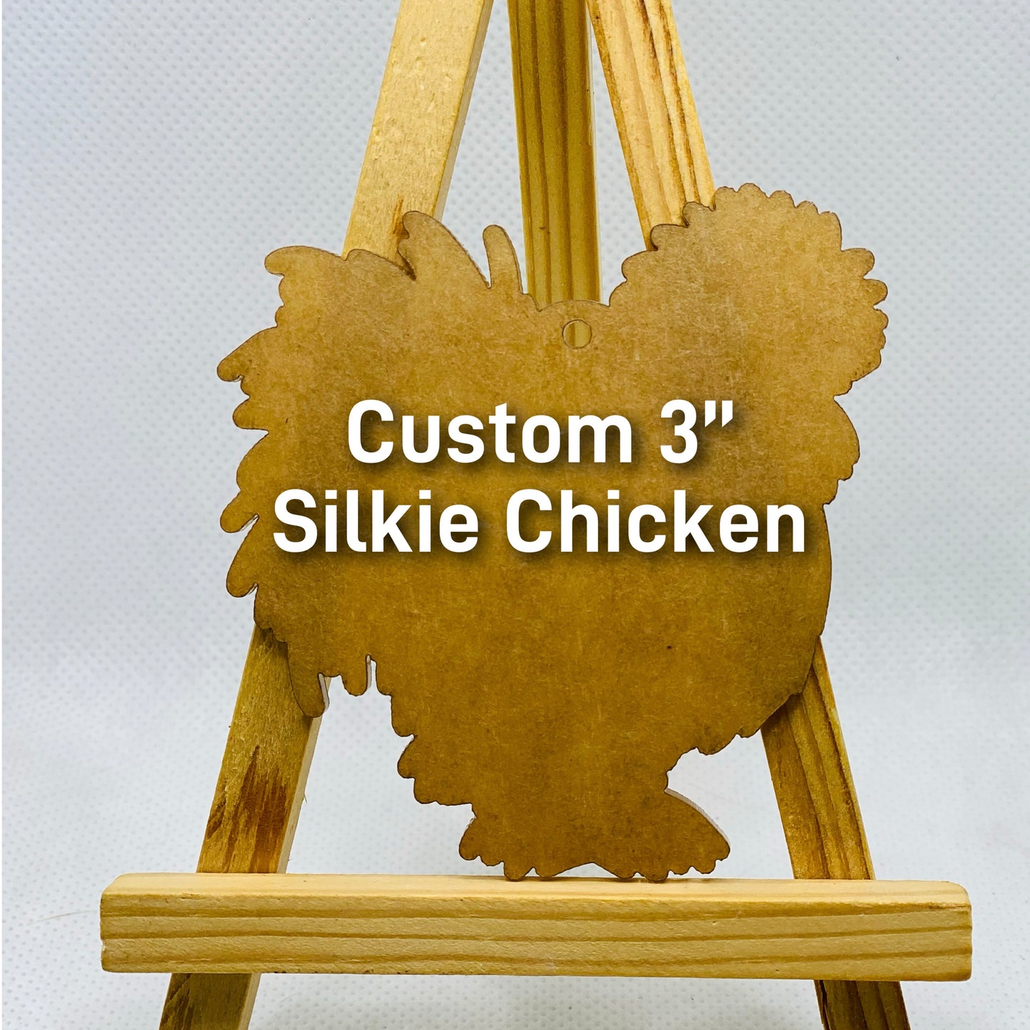 3" Custom Silkie Chicken (Hen)