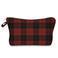 Dark Red Plaid - Water-Resistant Multi-Use Pouch