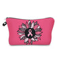 Ribbon Sunflower on Pink - Water-Resistant Multi-Use Pouch
