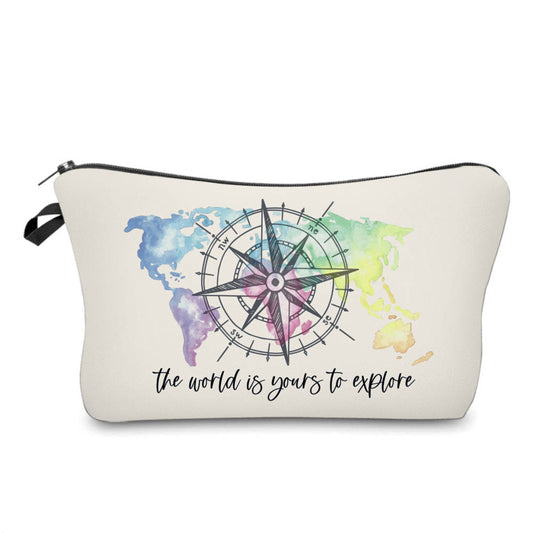 The World Is Yours To Explore - Water-Resistant Multi-Use Pouch