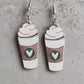 Coffee Cup Shaped Wooden Earring