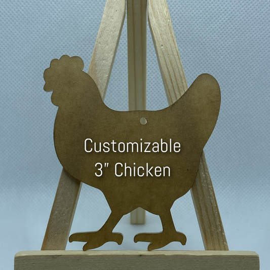 3" or 1.5" Custom Chicken (Hen), Rooster or Chick