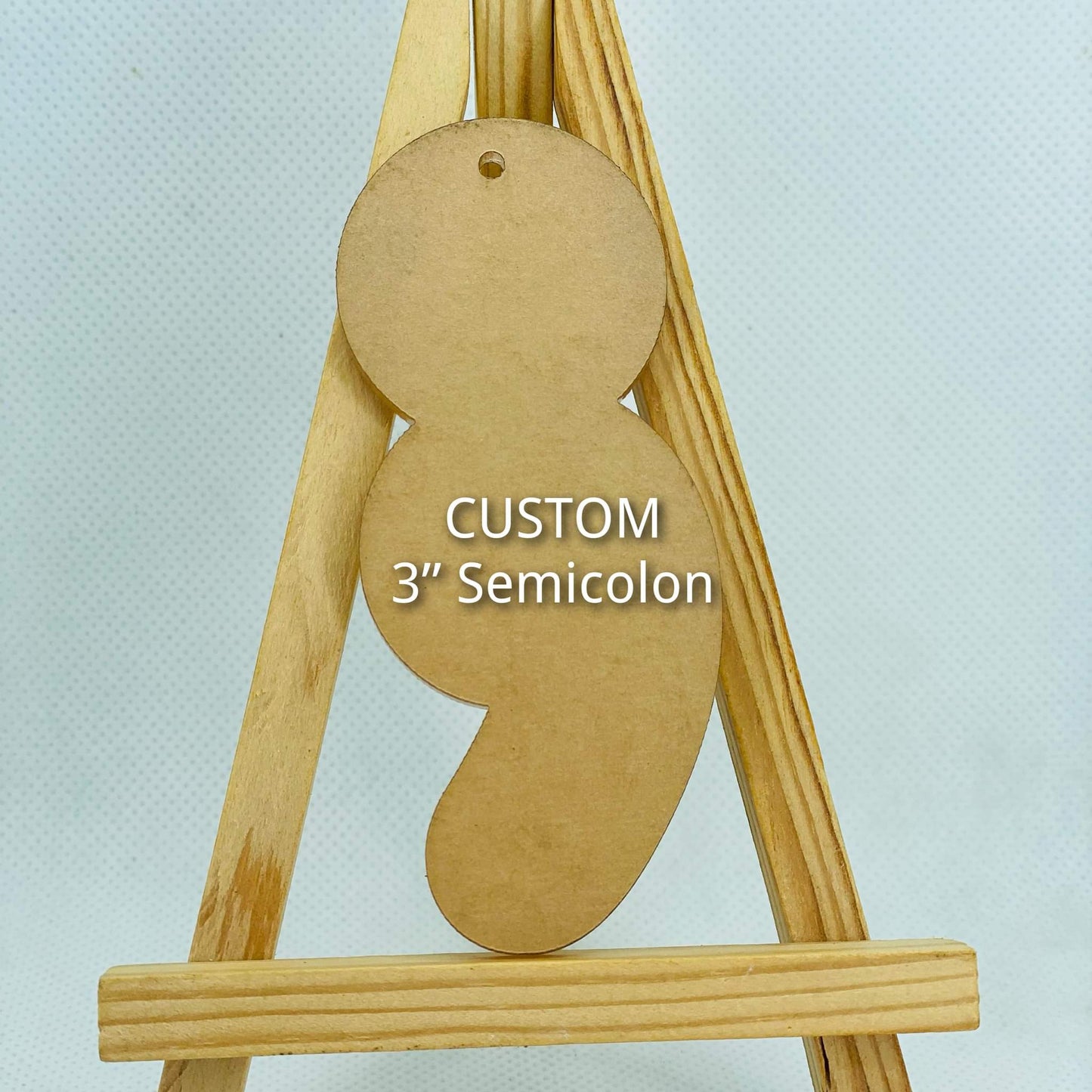 3.5" or 1.5" Semicolon Keychain